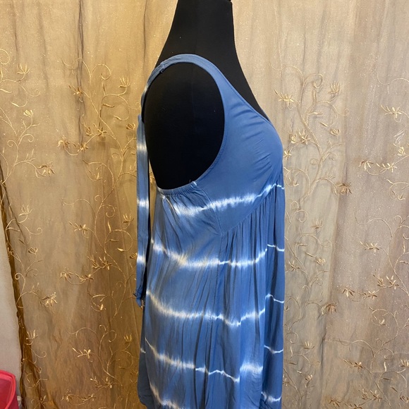 XS American Eagle Blue Tie Dye Sleeveless Dress - Picture 5 of 9